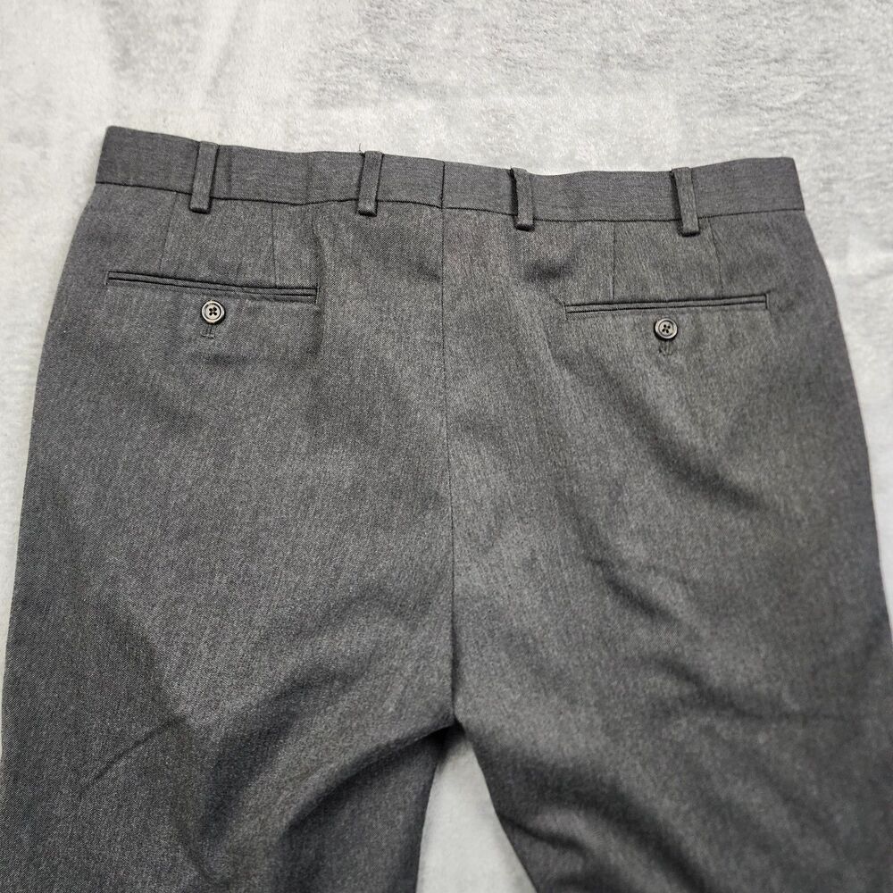 Lauren Ralph Lauren Men's Dress Slacks 36x30 Charcoal Gray Flat Front Classic - Picture 9 of 13